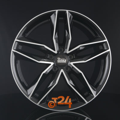 MAM Velgen - MAM RS3 Black Front Polish  - 20 inch