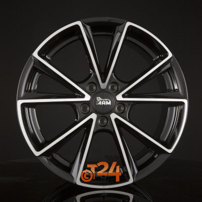 MAM Velgen - MAM A5 Black Front Polished  - 18 inch