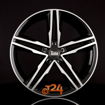 MAM Velgen - MAM A1 Black Front Polish  - 19 inch