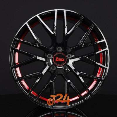 MAM Velgen - MAM RS4 Black Painted Red Inside  - 18 inch
