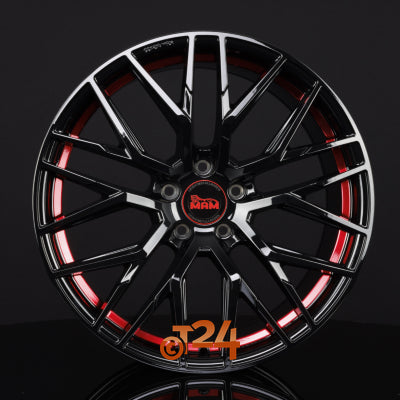 MAM Velgen - MAM RS4 Black Painted Red Inside  - 20 inch
