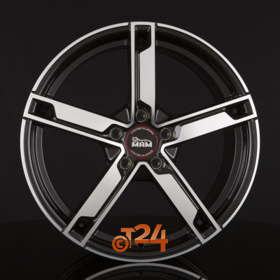MAM Velgen - MAM W4 Black Front Polished  - 17 inch
