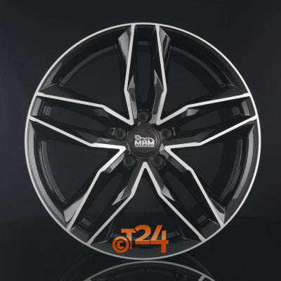 MAM Velgen - MAM RS3 Black Front Polish  - 20 inch