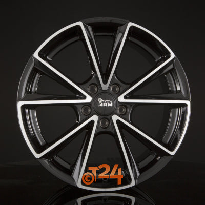 MAM Velgen - MAM A5 Black Front Polished  - 19 inch