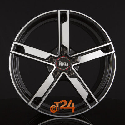 MAM Velgen - MAM W4 Black Front Polished  - 16 inch