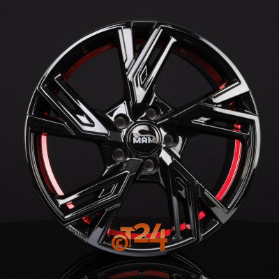MAM Velgen - MAM RS5 Black Painted Red Inside  - 19 inch