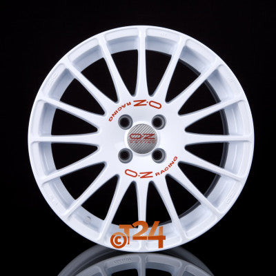 OZ Velgen - SUPERTURISMO WRC Race White + Red Lettering - 16 inch