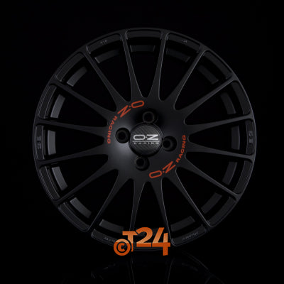 OZ Velgen - SUPERTURISMO GT Matt Black + Red Lettering - 18 inch