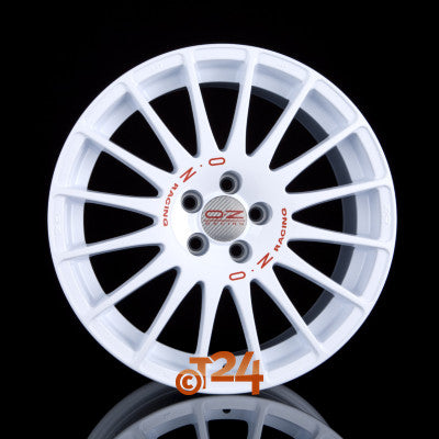 OZ Velgen - SUPERTURISMO WRC Race White + Red Lettering - 15 inch