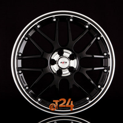 PLATIN Velgen - P 61 Schwarz, Rand Poliert, Rand Schwarz - 15 inch