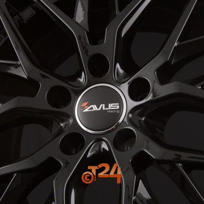 AVUS Racing Velgen - AF19 Black Polished Lip - 17 inch