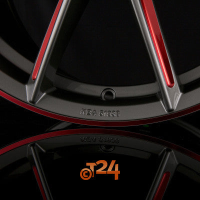 BORBET Velgen - LX Graphite Spoke Rim Red Polished - 20 inch