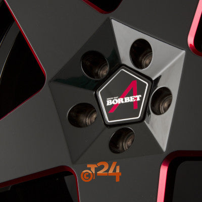 BORBET Velgen - A Black Red Glossy - 19 inch