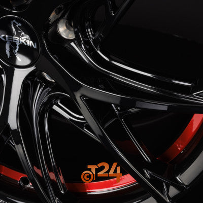 KESKIN Velgen - KT24 Black Painted Red Inside (BPRI) - 19 inch