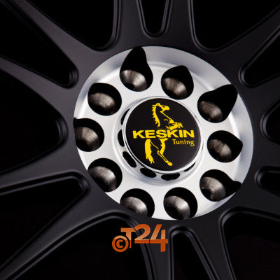 KESKIN Velgen - KT12 Racing Matt Black Lip Yellow (MBLY) - 18 inch