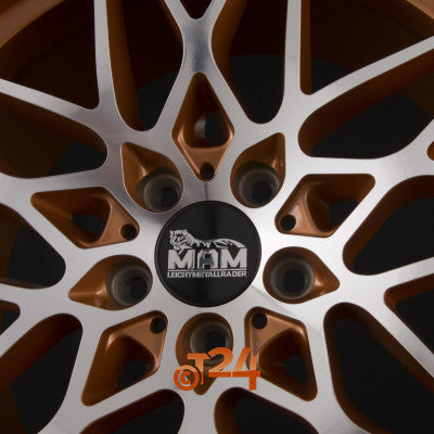 MAM Velgen - MAM B2 Orange Front Polished  - 20 inch