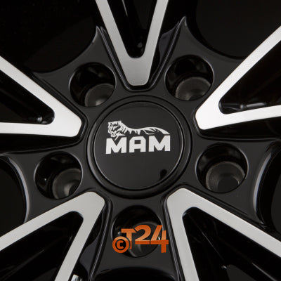 MAM Velgen - MAM A5 Black Front Polished  - 20 inch