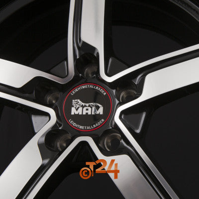 MAM Velgen - MAM W4 Black Front Polished  - 17 inch