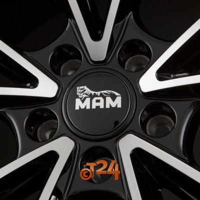 MAM Velgen - MAM A5 Black Front Polished  - 18 inch