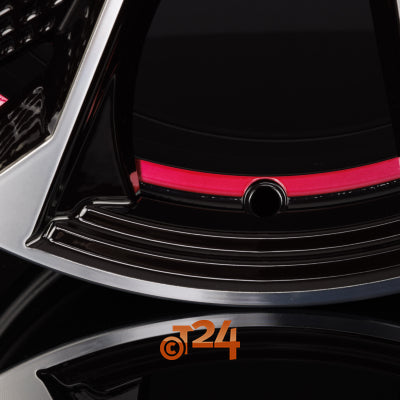 MAM Velgen - MAM RS6 Black Front Polish Red Inside  - 18 inch