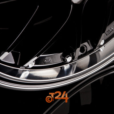 PLATIN Velgen - P 61 Schwarz, Rand Poliert, Rand Schwarz - 15 inch