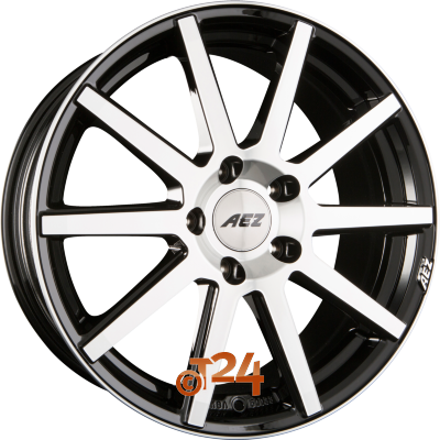 AEZ Velgen - STRAIGHT Black Polished Front - 19 inch