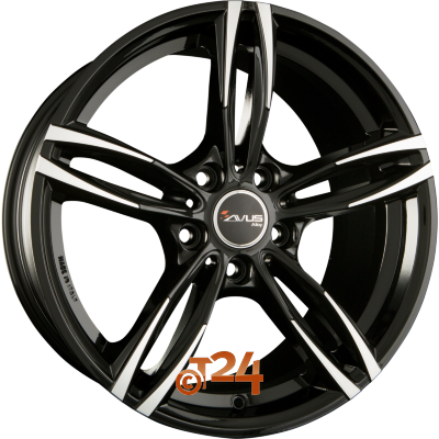 AVUS Racing Velgen - AC-MB3 Black Polished - 18 inch