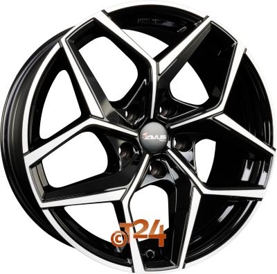 AVUS Racing Velgen - AC-523 Black Polished - 19 inch
