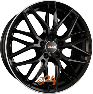 AVUS Racing Velgen - AF19 Black Polished Lip - 18 inch