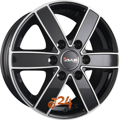 AVUS Racing Velgen - AC-V61 Black Polished - 17 inch