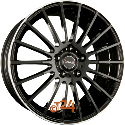 AVUS Racing Velgen - AC-M03 Black Polished Lip - 17 inch