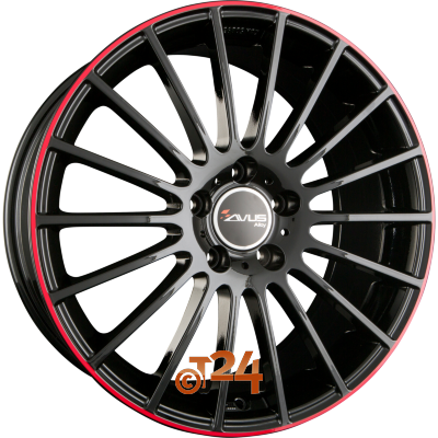 AVUS Racing Velgen - AC-M03 Black Red Line - 19 inch