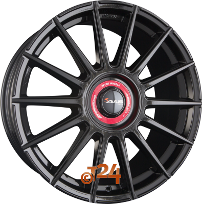 AVUS Racing Velgen - AC-M09 Black Cap Rosso - 18 inch