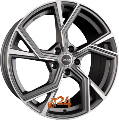 AVUS Racing Velgen - AF20 Matt Anthracite Polished - 18 inch