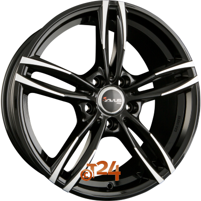 AVUS Racing Velgen - AF15 Black Polished - 18 inch