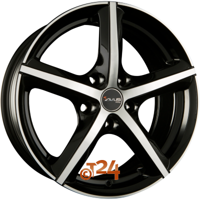 AVUS Racing Velgen - AF8 Black Polished - 17 inch