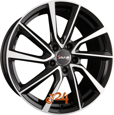 AVUS Racing Velgen - AC-518 Black Polished - 15 inch