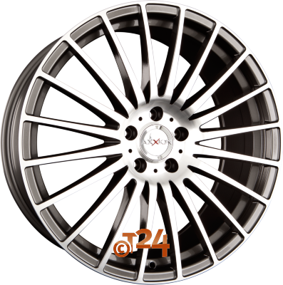 AXXION Velgen - AX5 EXCESS Daytonagrau Hochglanz Poliert  - 18 inch