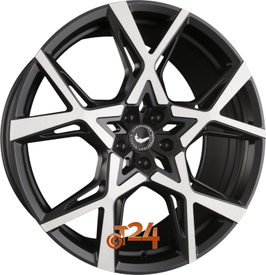 BARRACUDA Velgen - PROJECT X Black Brushed Surface - 22 inch