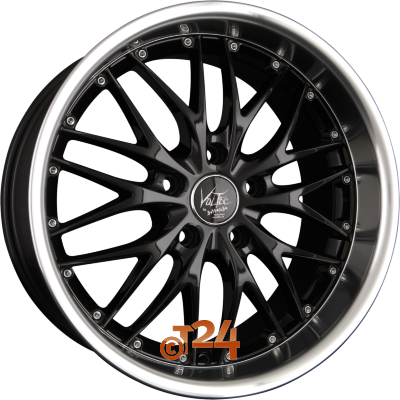 BARRACUDA Velgen - VOLTEC T6 Highgloss Black Inox Lip - 19 inch