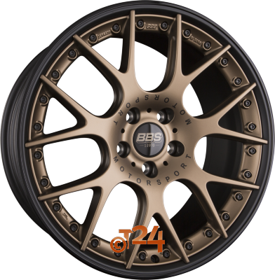BBS Velgen - CH-RII Wielnaaf Bronze Matt - Velgbed Schwarz met AFS - 20 inch