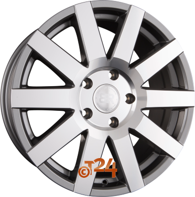 BLACK RHINO Velgen - JOURNEY Gloss Gunmetal Mirror Cut Face - 18 inch