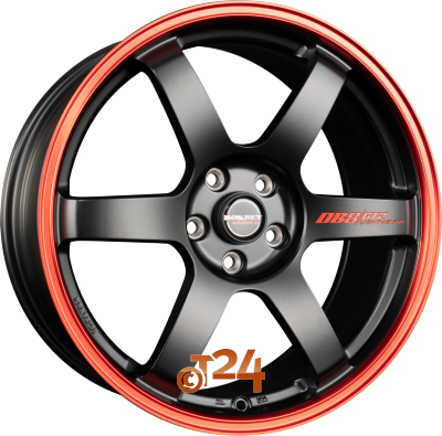 BORBET Velgen - DB8GT2 Black Matt Rim Red - 19 inch