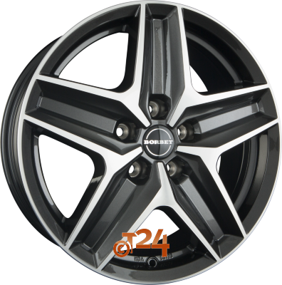 BORBET Velgen - CWZ Mistral Anthracite Glossy Polished - 18 inch
