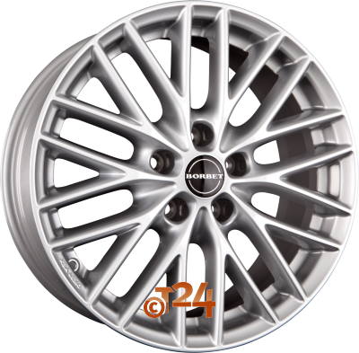 BORBET Velgen - BS5 Brilliant Silver - 16 inch