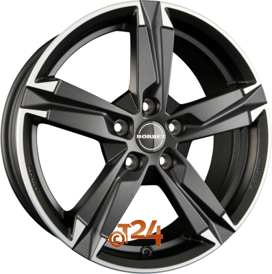 BORBET Velgen - T10 Matt Schwarz Poliert - 16 inch