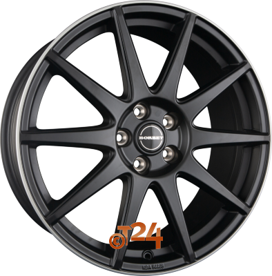 BORBET Velgen - GTX Black Matt Rim Silver - 19 inch