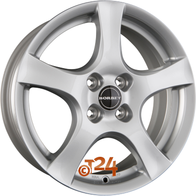 BORBET Velgen - F Brilliant Silver - 16 inch