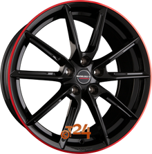 BORBET Velgen - LX Black Glossy Rim Red - 20 inch