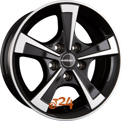 BORBET Velgen - CWT Black Polished Glossy - 15 inch